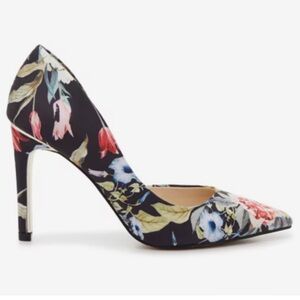 NWT Jessica Simpson Cineva Stillettto Black Multi Color Floral Size 8